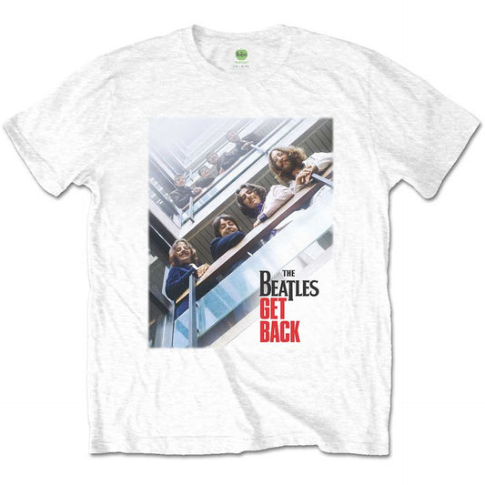The Beatles White T Shirt - Get Back Poster