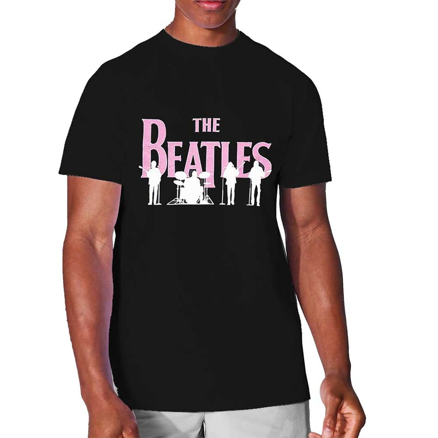 The Beatles Black T Shirt - Band Silhouettes