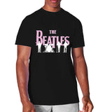 The Beatles Black T Shirt - Band Silhouettes