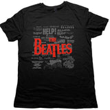 The Beatles Black T Shirt - Titles & Logos