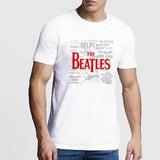 The Beatles White T Shirt - Titles & Logos