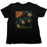 The Beatles Black T Shirt - Rubber Soul Album Cover