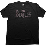 The Beatles Black T Shirt - Drop T Embroidered