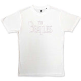 The Beatles White T Shirt - Drop T Embroidered