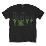 The Beatles T Shirt - Saville Row Line Up Green Silhouette