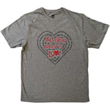 The Beatles Grey T Shirt - All You Need Is Love Heart