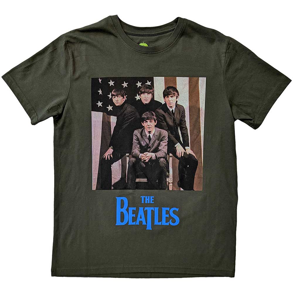 The Beatles T Shirt - US Flag Photo