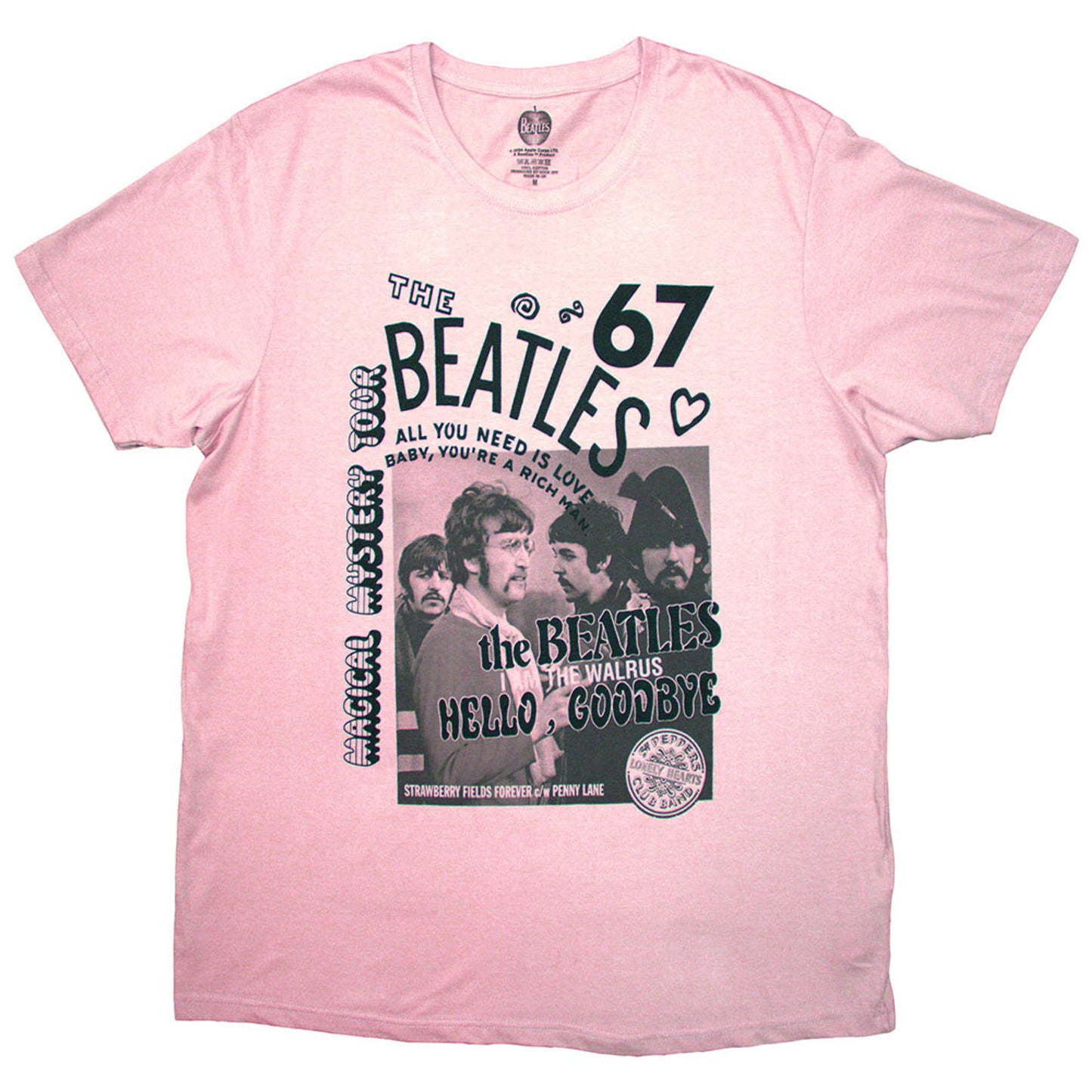 The Beatles Pink T Shirt - 1967