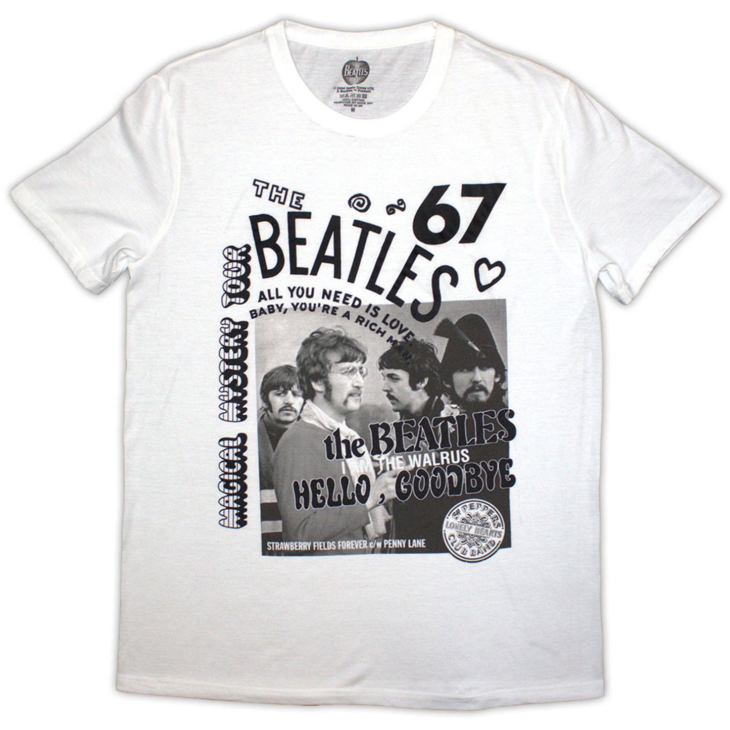 The Beatles White T Shirt - 1967