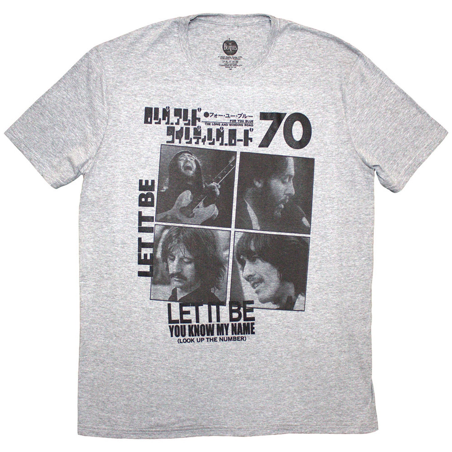 The Beatles Grey T Shirt - 1970