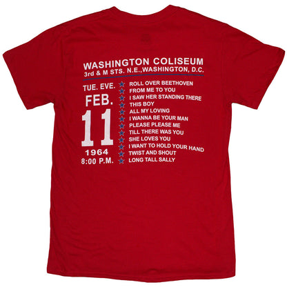 The Beatles T Shirt - Washington '64 Stars Setlist
