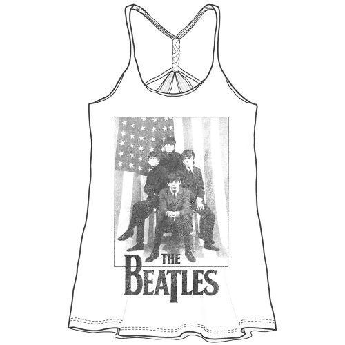 The Beatles Womens Vest Top - Stars & Stripes BbyDll