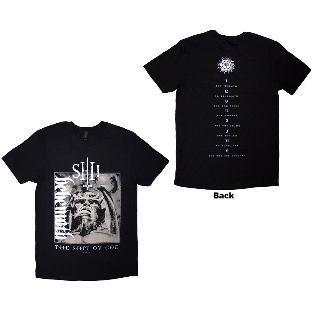 Behemoth T Shirt - The Shit Ov God Vertical Logo Cover | Buy Now For 24.99