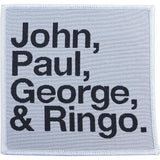 The Beatles Patches - Woven Sew On - John Paul George Ringo Black On White