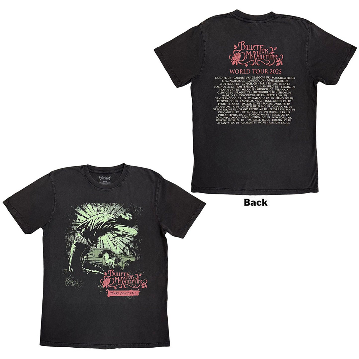 Bullet For My Valentine T Shirt - Tears Don'T Fall
