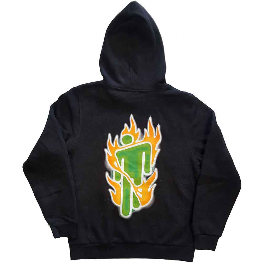 Billie Eilish Hoodie - Airbrush Flames Blohsh