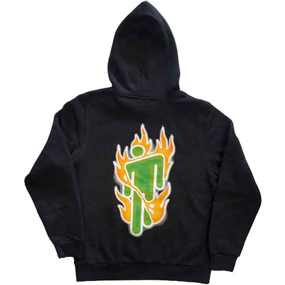 Billie Eilish Hoodie - Airbrush Flames Blohsh