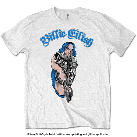 Billie Eilish T Shirt Illustration Official Unisex Black : Amazon.co.uk:  Fashion