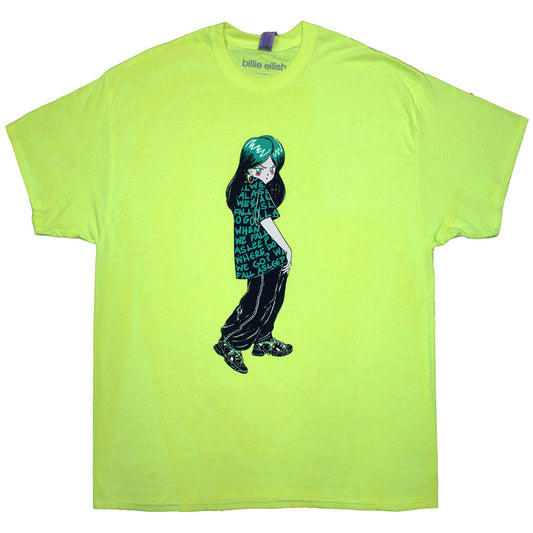 Billie Eilish T Shirt - Anime Billie | Buy Now For 24.99