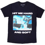 Billie Eilish Navy T Shirt - Hit Me Hard And Soft Negative