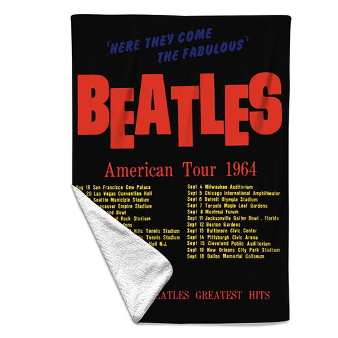 Rocksax The Beatles Blanket - America Tour Black