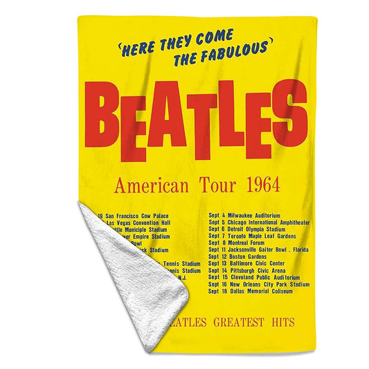 Rocksax The Beatles Blanket - America Tour Yellow  | Buy Now From £39.99