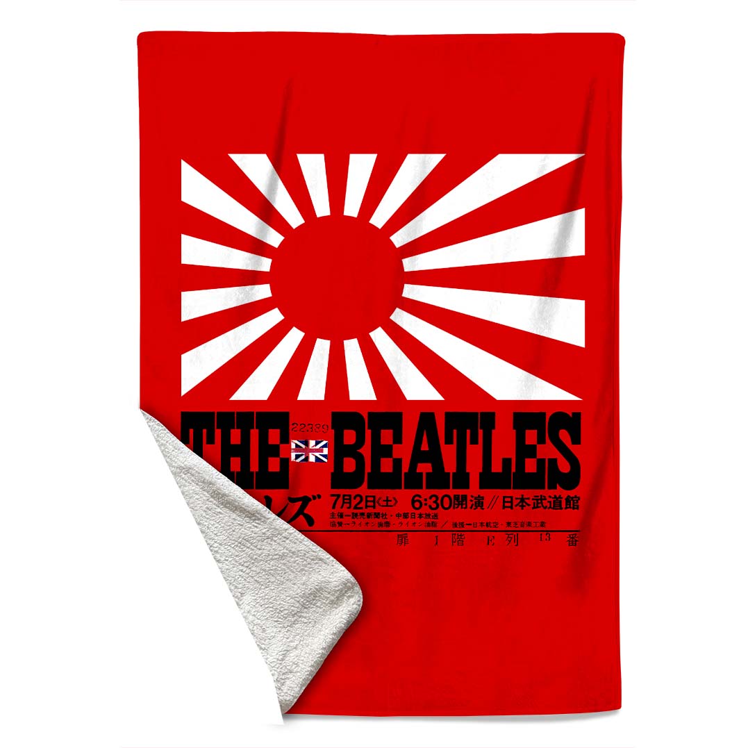 Rocksax The Beatles Blanket - Japan Flag  | Buy Now From £39.99
