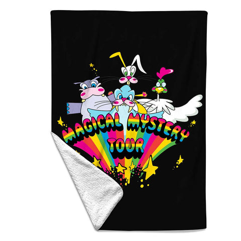 Rocksax The Beatles Blanket - Magical Mystery Characters Black
