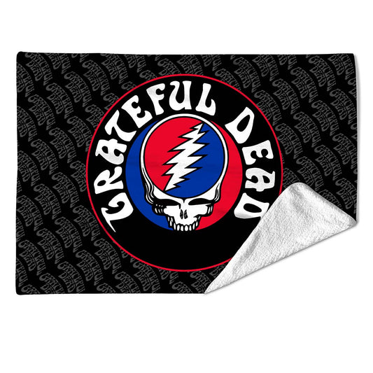 Rocksax Grateful Dead Sherpa Fleece Blanket - Logo