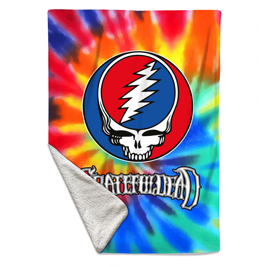 Rocksax Grateful Dead Blanket - Tie Dye  | Buy Now From £39.99