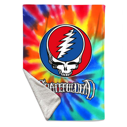 Rocksax Grateful Dead Blanket - Tie Dye  | Buy Now From £39.99