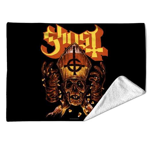 Rocksax Ghost Sherpa Fleece Blanket - Candy Corn