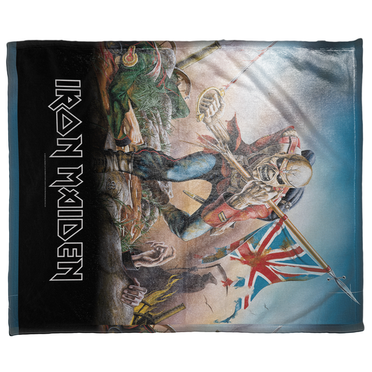 Rocksax Iron Maiden Sherpa Fleece Blanket - Trooper