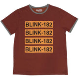 Blink-182 T Shirt - Logo Repeat Ringer