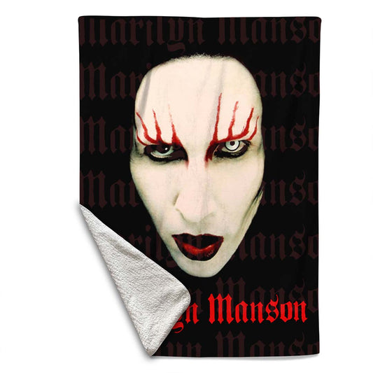Rocksax Marilyn Manson Blanket - Lips  | Buy Now From £39.99