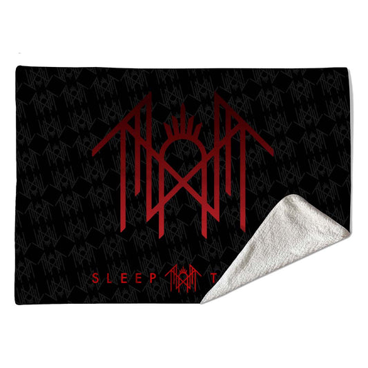 Rocksax Sleep Token Sherpa Fleece Blanket - Red Logo