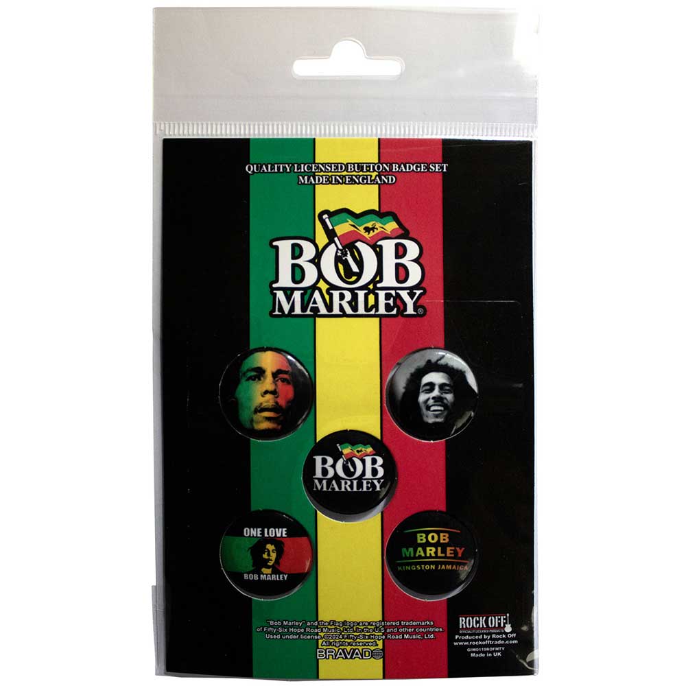Bob Marley Plastic - Pin Badge - One Love