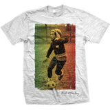 Bob Marley T Shirt - Rasta Football Slub