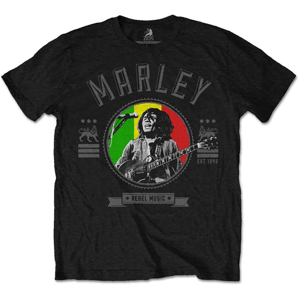 Bob Marley T Shirt - Rebel Music Seal