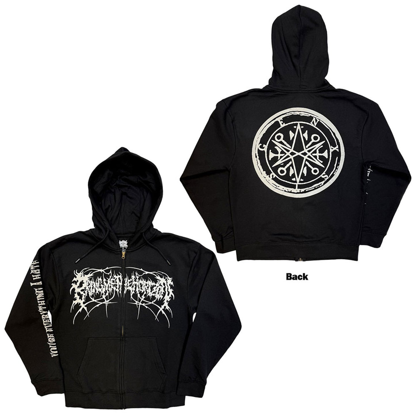 Bring Me The Horizon Zip Hoodie - Metal Logo Genxsis
