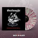 Onslaught LP - Power From Hell (White W/ Red Splatter Vinyl) | Buy Now For 40.99