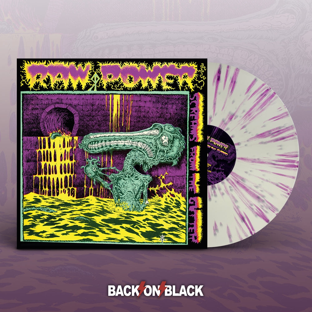 Raw Power LP - Screams From The Gutter (White W/ Purple Splatter Vinyl) | Buy Now For 40.99