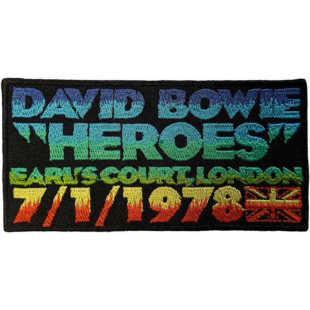 David Bowie Patches - Iron On - Heroes Earls Court