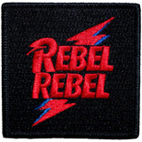 David Bowie Patches - Iron On - Rebel Rebel Pink & Blue