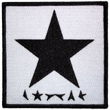 David Bowie Patches - Iron On - Blackstar On White
