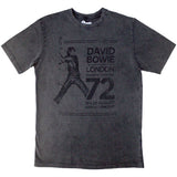 David Bowie T Shirt - Rainbow Theatre Stone Wash