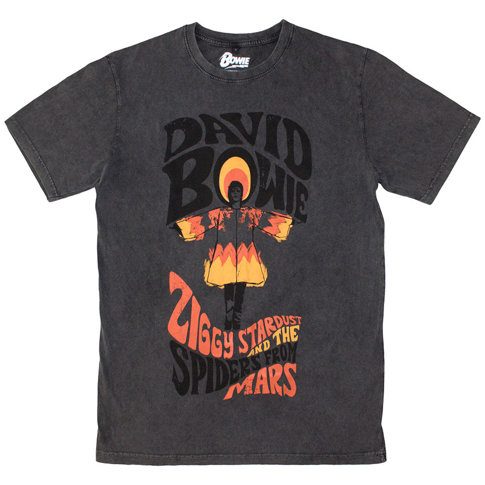 David Bowie T Shirt - Ziggy Stardust Stone Wash
