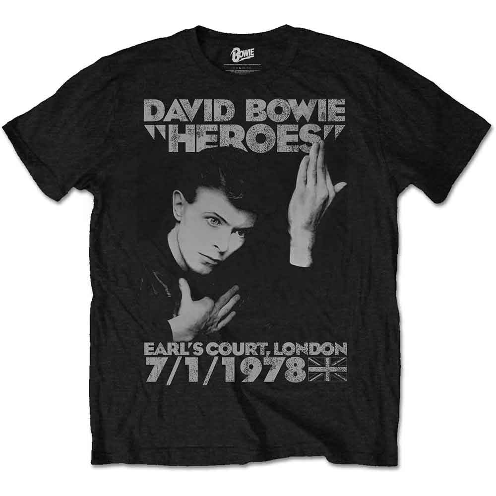 David Bowie T Shirt - Heroes Earls Court