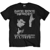 David Bowie T Shirt - Heroes Earls Court