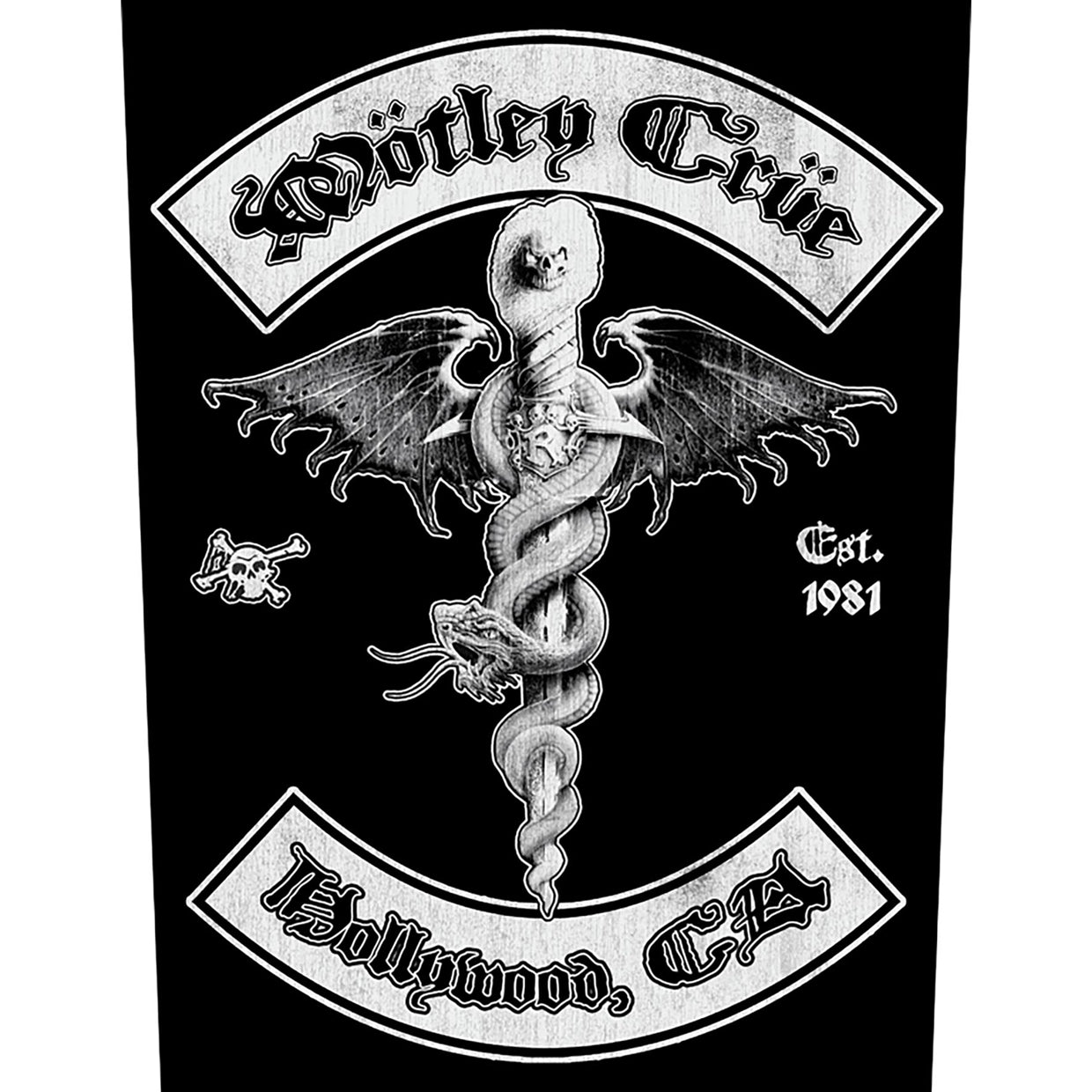 Mötley Crüe Back Patch - Hollywood (Backpatch) | Buy Now For 8.99